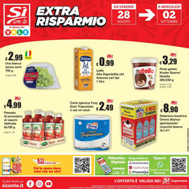 Volantino Sì con te Superstore Pagina 24: Passata di pomodoro Valfrutta €4,99, Uva bianca senza semi €2,99