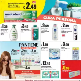 Volantino Sì con te Superstore Pagina 23: Carta igienica Perla Caresse €1,49, Bagni Borotalco €3,49