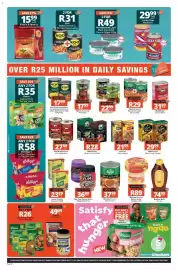 Checkers catalogue Page 10: Knorr Regular/Tasty Packet Soup €26,00, Robertsons Medium Spice Refill €28,00
