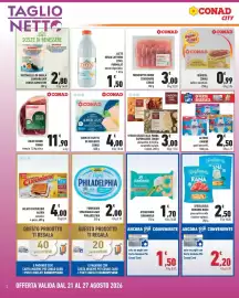 Volantino Conad City settimana 34 Pagina 2: Stecco gelato alla panna Sapori&Idee Conad €3,00, Dolce crudo Conad €11,90