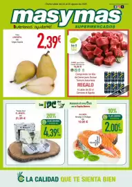 Folleto Masymas semana 34 Página 1: Origen - pera limonera €2,39, Salmón €19,95