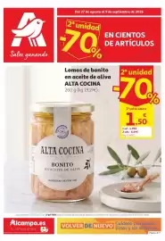 Folleto Alcampo Página 1: Alta cocina - lomos de bonito en aceite de oliva €4,99