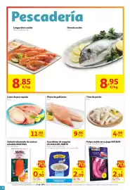 Folleto Alcampo Página 2: Dorada racion €8,95, Langostino cocido €8,85