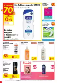 Folleto Alcampo Página 20: SANEX Gel Cuidado experto €0,93, L'ORÉAL En todos los desodorantes €0,75