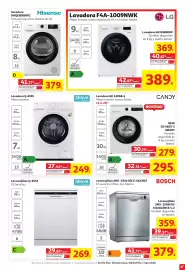 Folleto Alcampo Página 27: HISENSE Secadora DHQE800BW2 €379,00, LG Lavadora F4A-1009NWK €389,00