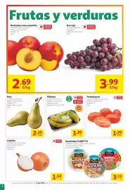 Folleto Alcampo Página 4: Origen - plátano €1,89, Origen - pera €2,29