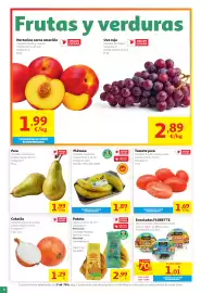 Folleto Alcampo Página 4: Nectarina carne amarilla €1,99, Uva roja €2,89