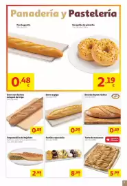 Folleto Alcampo Página 5: Rosquilla de pistacho €2,19, Pan baguette €0,48
