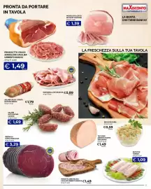 Volantino Maxisconto Pagina 7: Bresaola punta d'anca IGP €3,29, Involtoni tonnati €1,09