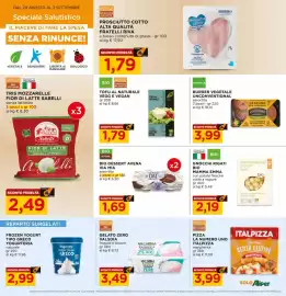 Volantino Alì Supermercati Pagina 16: Burger vegetale Unconventional €3,99, Bio dessert avena Via Mía €1,69