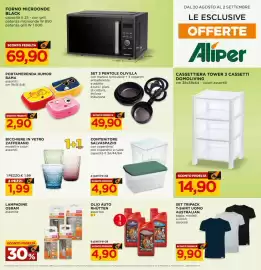 Volantino Alì Supermercati Pagina 19: Portamerenda humor Bama €2,90, Bicchieri in vetro Zafferano €1,99