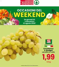 Volantino Eurospar | Weekend Pagina 1: Uva bianca S-Budget €1,99