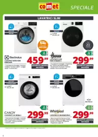 Volantino Comet Pagina 6: Candy lavatrice gd 48sb6-s €299,99, Whirlpool Lavatrice Slim WSB725DIT €299,99