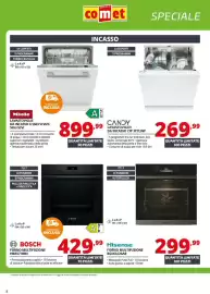 Volantino Comet Pagina 8: Candy lavastoviglie da incasso €269,99, Lavastoviglie da incasso Miele €899,99