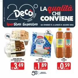 Volantino Deco Iperstore Pagina 1: Algida Carte d'Or gelato in vaschetta la gelateria €3,49, Beltè pesca/limone €0,59