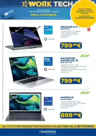 Volantino Euronics Pagina 12: Acer Aspire 15 €899,99, Notebook Aspire Go 15 €799,99