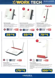 Volantino Euronics Pagina 24: FRITZ! Repeater 2400 €79,99, FRITZ!Box 6860 5G €399,99