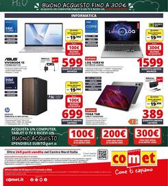 Volantino Comet Pagina 40: Lenovo LOQ 15IRX10 Notebook Gaming €1.599,00, Hp DESKTOP OMNIDESK AI M03-0014NL €699,00