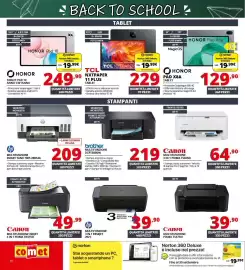 Volantino Comet Pagina 10: TCL NXT PAPER 11 PLUS TABLET €229,00, Hp multifunzione 3 in 1 deskjet 2921 €39,90