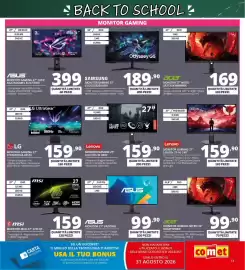 Volantino Comet Pagina 13: Acer monitor 27" Nitro €169,00, Samsung monitor gaming 32" €189,90