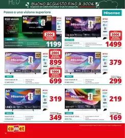 Volantino Comet Pagina 36: Hisense Smart TV QLED 55" 4K €379,00, Smart TV QLED 85" 4K €899,00