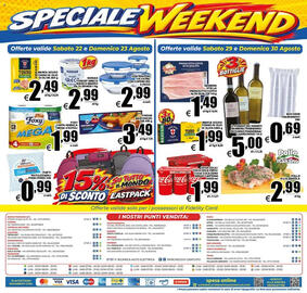 Volantino DEM Pagina 20: Findus bastoncini €3,49, Coca Cola €1,99