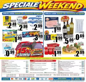 Volantino DEM Pagina 20: Findus bastoncini €3,49, Coca Cola €1,99