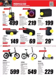 Volantino MediaWorld Pagina 28: Sony Speaker Bluetooth ULT Field 10 €69,00, JBL Party Speaker Encore Essent 2 €219,00