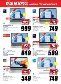 Volantino MediaWorld Pagina 6: Hp Notebook 15-FC0121NL €649,00, Notebook Omnibook 7 AI €999,00