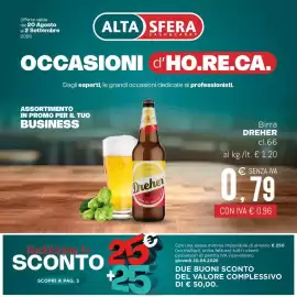 Volantino Altasfera Pagina 1: Birra Dreher €0,79