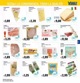 Volantino Hurrà Pagina 11: Guanciale a cubetti Salumificio San Carlo €1,89, Mortadella Le Pronte Bonta' €0,99