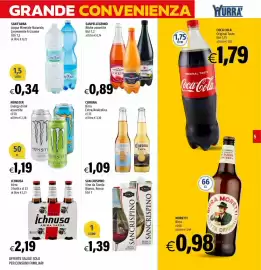 Volantino Hurrà Pagina 5: Sanpellegrino bibite assortite €0,89, Acqua Minerale Naturale Lievemente Frizzante Sant'Anna €0,34