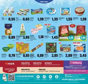 Volantino Emporio Amato Pagina 16: Parmareggio Parmigiano Reggiano €3,95, Martimucci pasta trafilata al bronzo €0,85