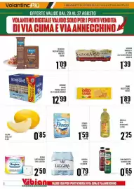 Volantino Vibian Pagina 2: Salvora trancetti di tonno €1,39, Leggera acqua €0,79