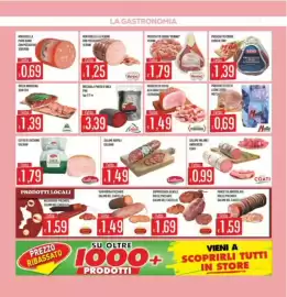 Volantino Mercadò Pagina 5: Mortadella la Veroni con pistacchio Veroni €1,25, Prosciutto crudo "Rubino" Veroni €1,79