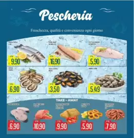 Volantino Mercadò Pagina 6: Ostrica Francia €6,90, Spiedini alla pizzaiola CSM €7,90