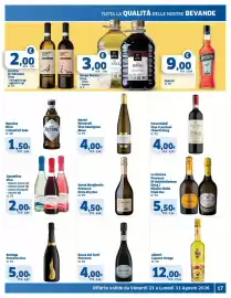 Volantino Sigma Pagina 17: Aperol €9,00, Garzellino Vino €2,00