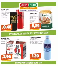 Volantino Stop&Shop Pagina 1: Polenghi latte UHT parzialmente to €2,96, Felce Azzurra classico €1,39
