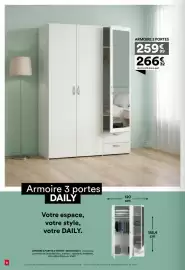 Catalogue BUT page 8: Armoire 3 portes €259,99