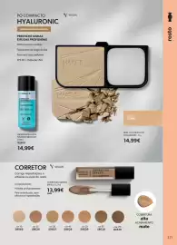 Folheto O Boticário Página 115: Pó compacto hyaluronic €14,99, Make b. corretor líquido effect €13,99