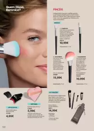 Folheto O Boticário Página 126: Esponja para pó sela €5,99, Aplicador cerdas pestanas abs €4,99