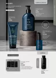 Folheto O Boticário Página 55: Malbec shampoo antiqueada €9,99, Kit malbec cuidados antiqueda €27,99
