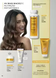 Folheto O Boticário Página 86: Match máscara capilar nutrição profunda €9,99, Match. Shampoo Nutrição Profunda €4,99