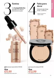 Catálogo Oriflame Página 73: Pó Compacto Everlasting THE ONE €12,99, Illuminador Líquido IlluSkin THE ONE €11,99