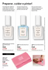 Catálogo Oriflame Página 74: Verniz Base Grip & Lock €7,99, Top Coat Volume & Shine Oriflame €8,49