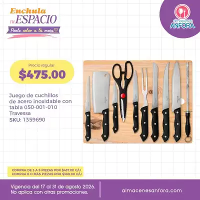 Almacenes Anfora (válido hasta 31-08)