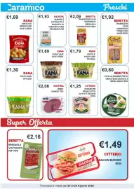 Volantino Caramico Pagina 13: Rana pesto di basilico e scorza di limone €1,30, Bresi manzo €2,08