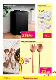 Hi five tilbudsavis uge 34 Side 5: Madbøtte 3-pak €15,00, Pedalspand metal €250,00