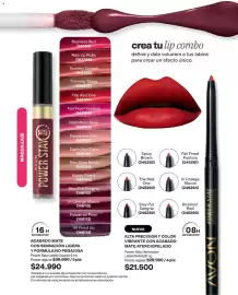 Catálogo Avon Página 38: One - resilient red (d46101) €5,00, Avon - power stay delineador labial retráctil 1g €21.500,00