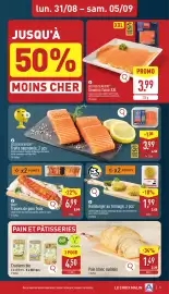 ALDI Dépliant week 36 Pagina 5: Hamburger au fromage €1,99, Travers de porc frais €6,99